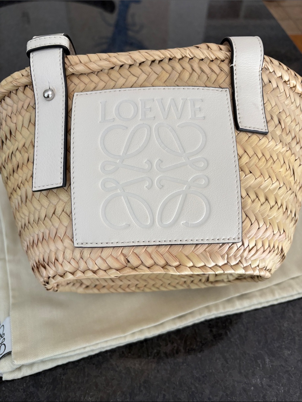 Loewe Small White Raffia - Picture 3 of 5